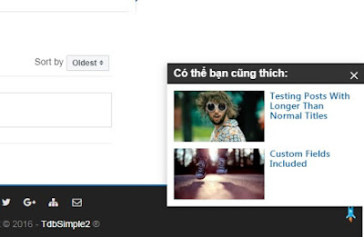 Bài viết liên quan dạng popup khi cuộn trang cho blogspot