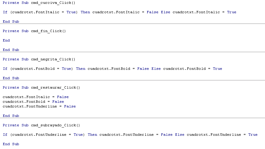 Ejercicios de practica Visual Basic 6.0 ~ Lopez Soft