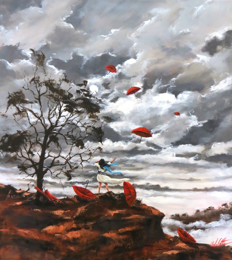 Helen Cottle | guarda-chuva vermelho