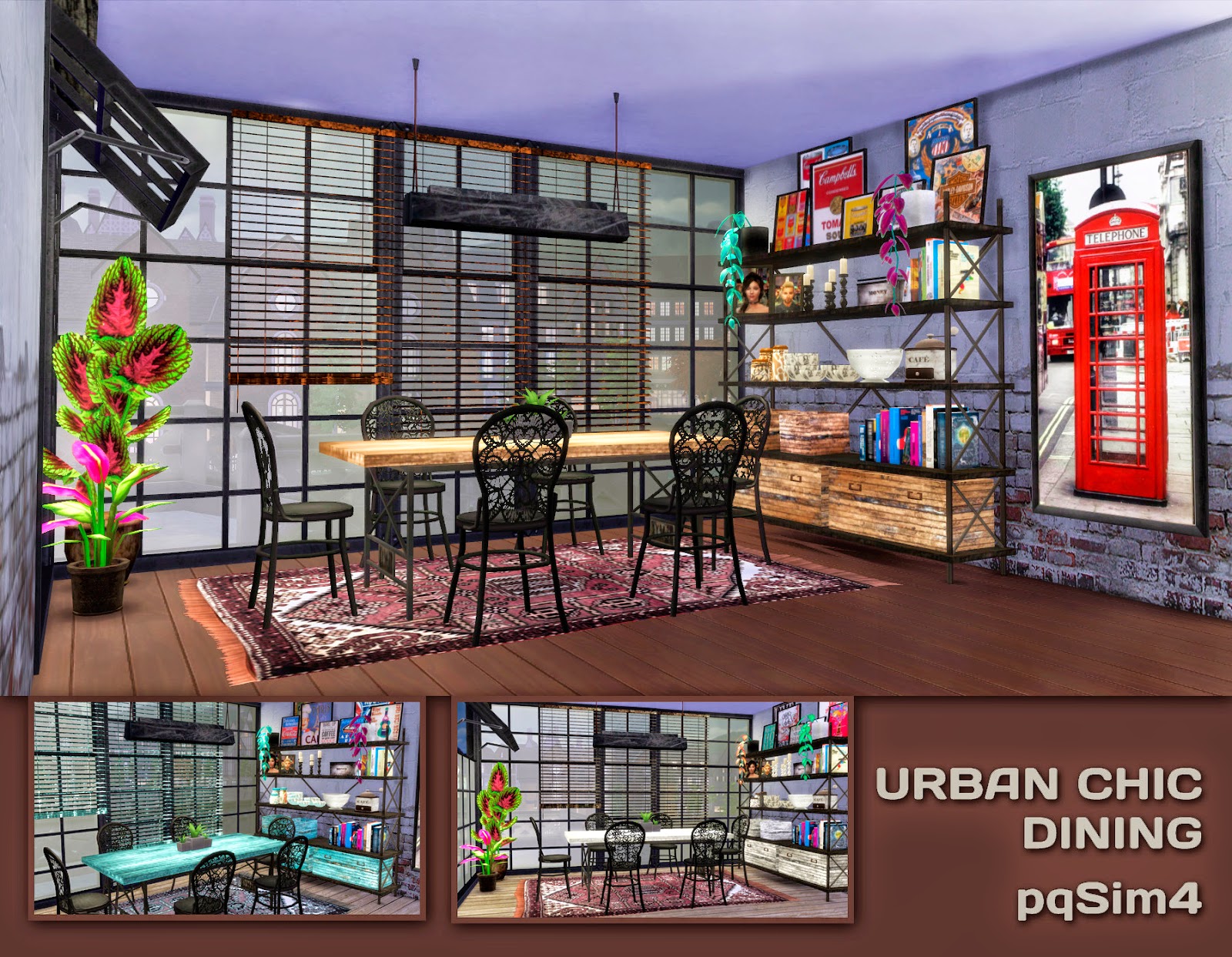 Urban Chic Dining Sims 4 Custom Content