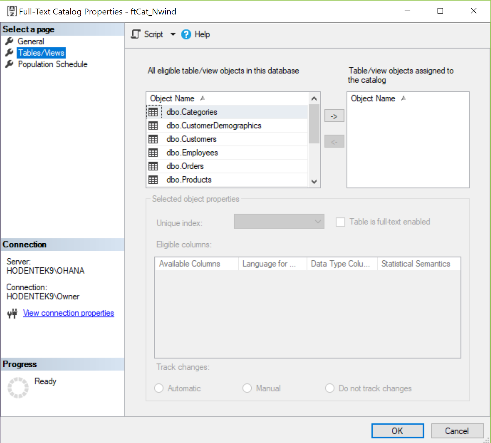 HodentekHelp How do you create a FullText Catalog to a database in