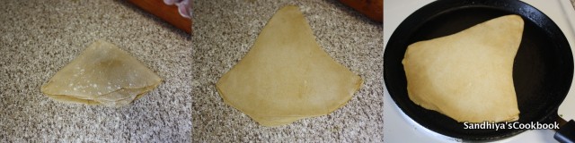 Triangle Paratha Making Pictures