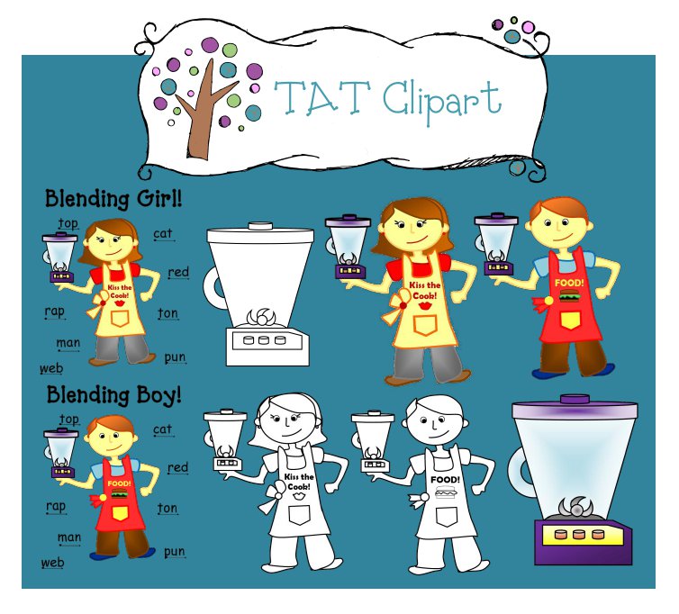 TATClipart: Blending CVC Word Clipart
