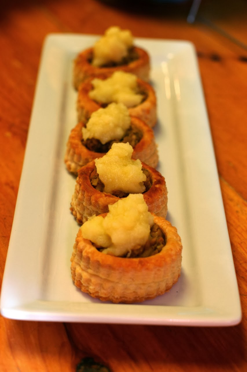 V e g a n D a d: Savoury Lentil Vol-au-Vent with Ginger Applesauce