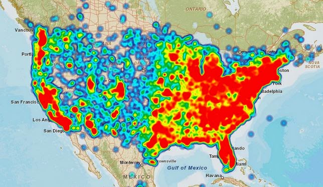 Att Uverse Coverage Map At T Coverage Map Problems Heat Map