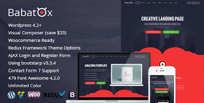 Babatox v1.3 - Responsive Landing Page WordPress Theme Babatox v1.3 - Responsive Landing Page WordPress Theme