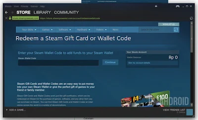 Masukan kode voucher steam wallet