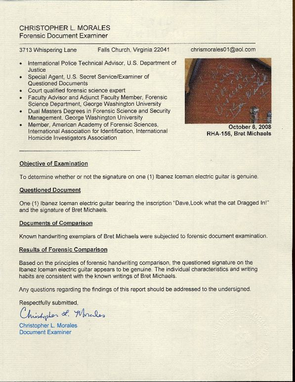 Signature Arts, Inc. James Spence Authentication Authenticating