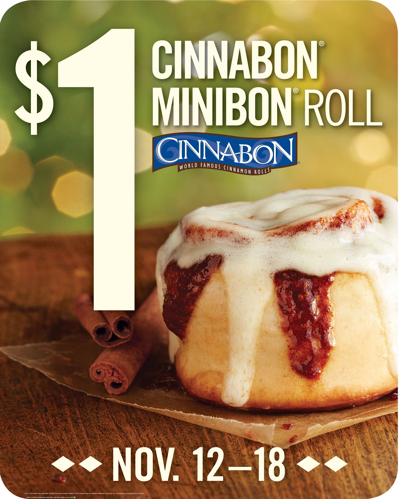 Cutting Coupons in KC 1 Cinnabon Minibon Roll at Burger King