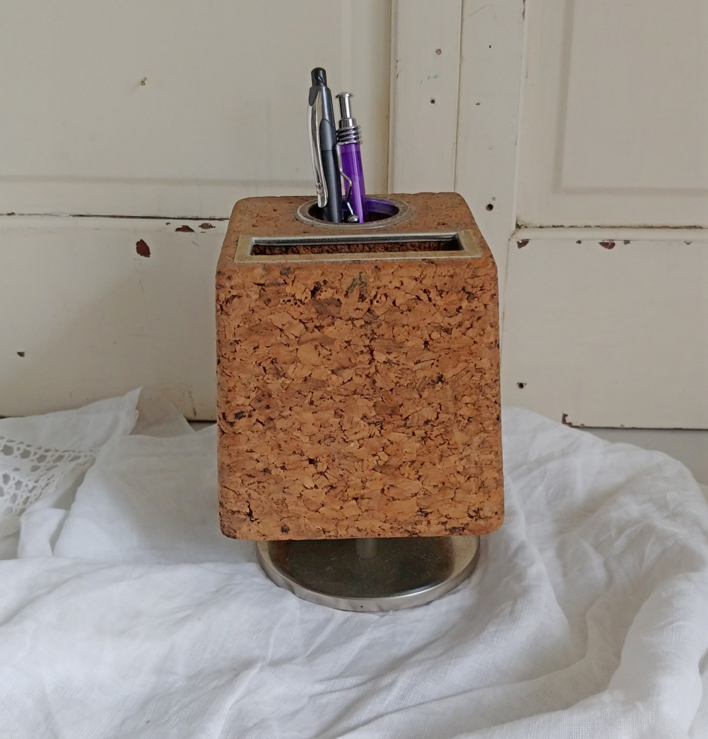 Cork pencil holder