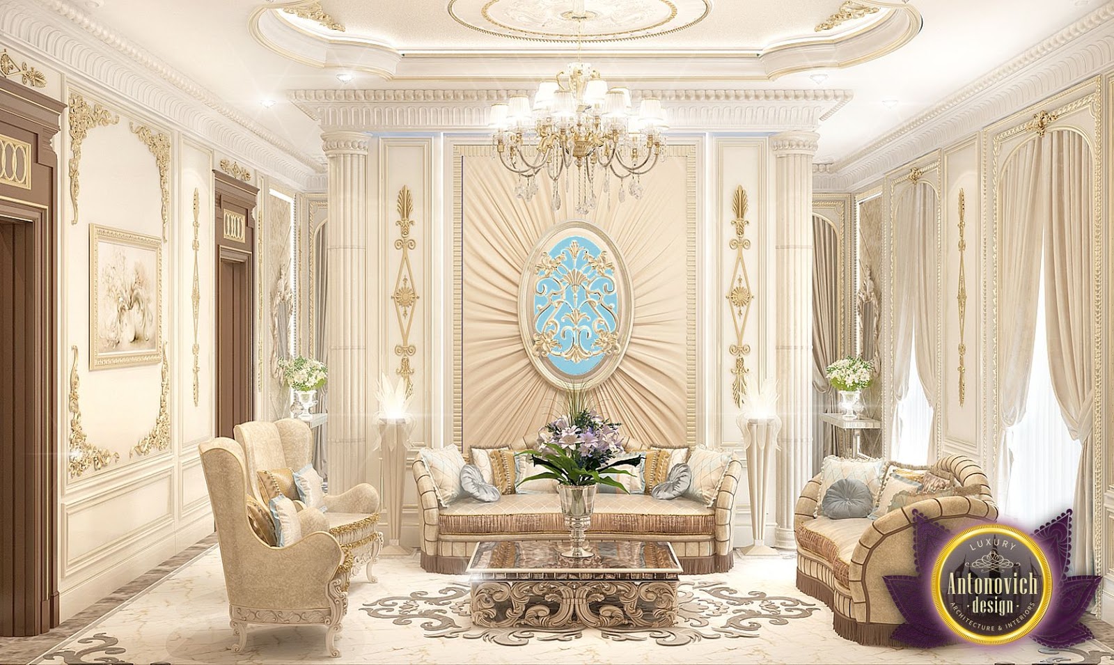 luxurious arabic style bedroom nigeiradesign: Luxury Royal Arabic Master Bedroom of