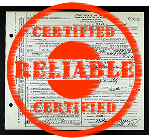 Check your list of sources. Which ones aren't certified reliable?