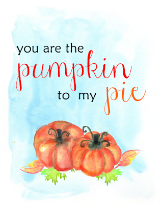 pumpkin to my pie printable