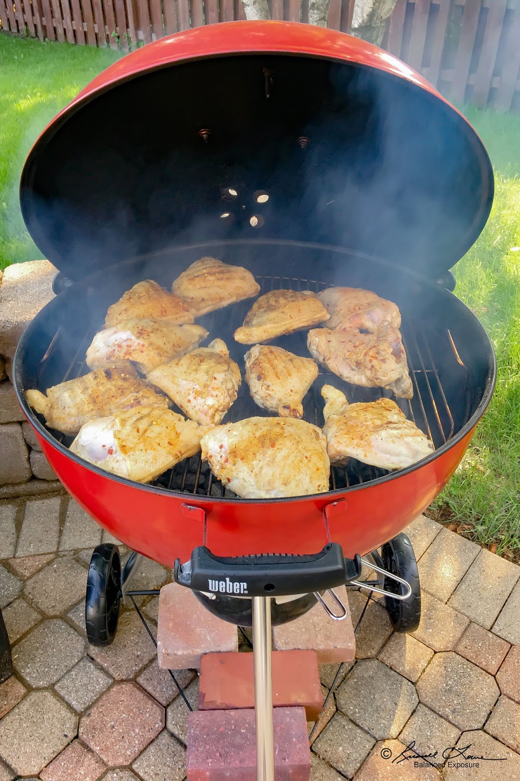 Russ' Culinary Adventures Chicken Thighs on The 22.5" er Kettle and