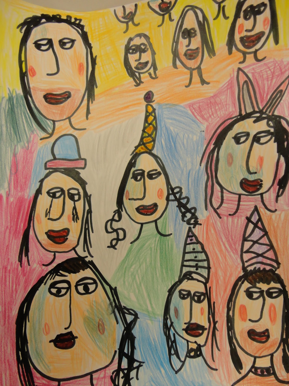 Classe ce2 Saint Joseph Couffé Nos personnages en art plastique