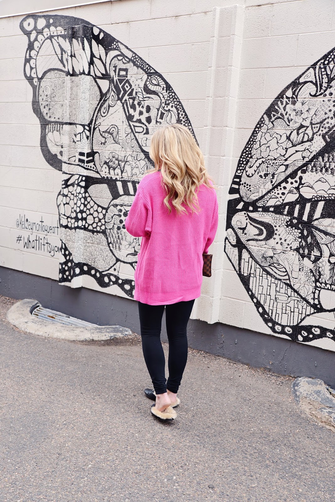 hot pink sweater outfit