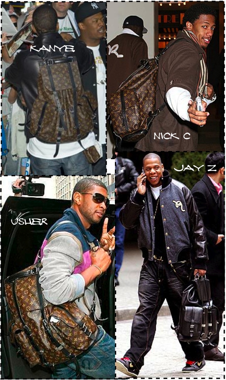 Cheap Real Kanye Louis Vuitton Monogram Montsouris GM Bosphore Canvas Backpack Purses