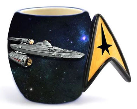 Star Trek Coffee Mug Reveals the Enterprise when Hot Liquid is Added