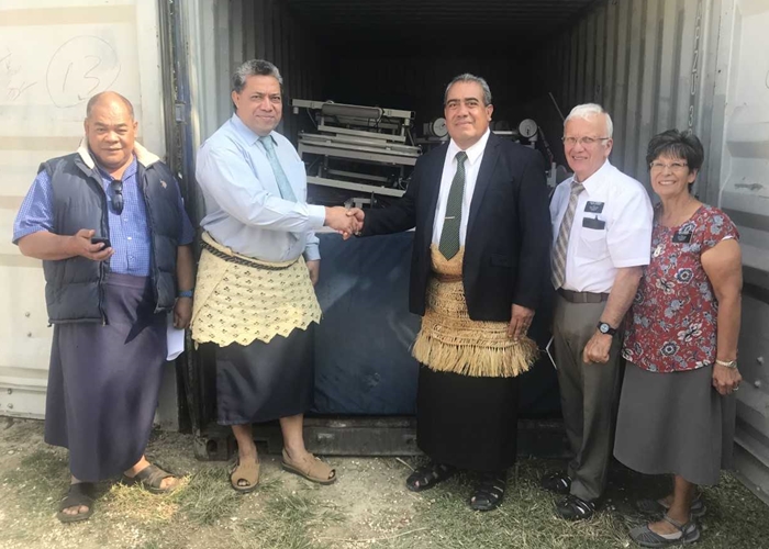 Thomsons In Tonga Ma'a Fafine Moe Famili and Vaiola Hospital Bed Donation
