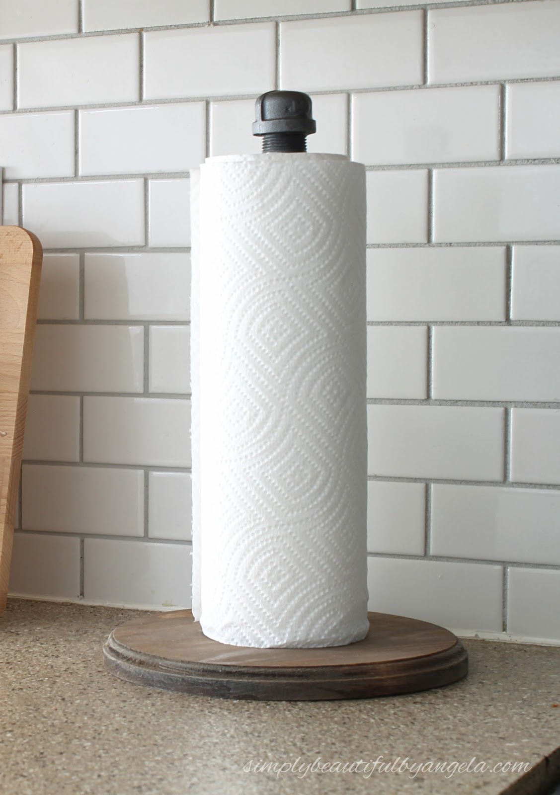 DIY Industrial Pipe Paper Towel Holder