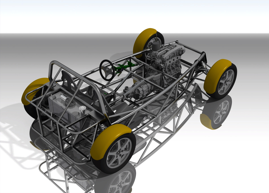 Carry over the caterham basical parameters, and make a new design of frame ...