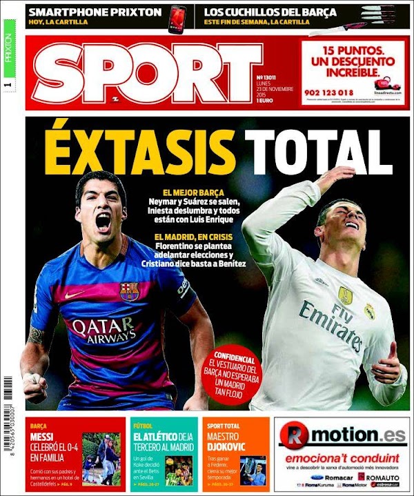 FC Barcelona, Sport: "Éxtasis total"