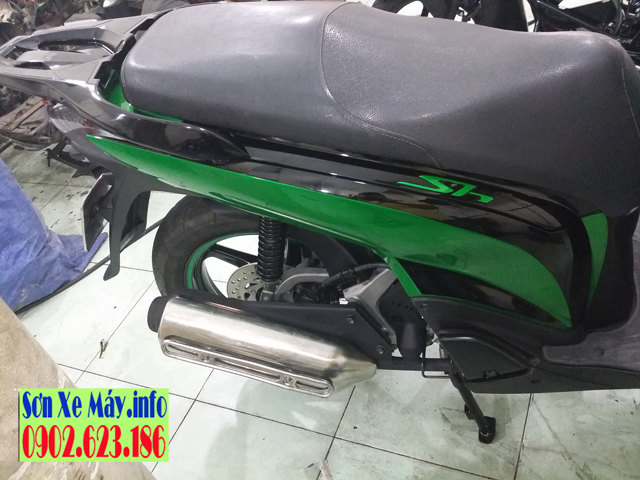Sơn xe Honda Sh màu xanh Kawasaki Z1000