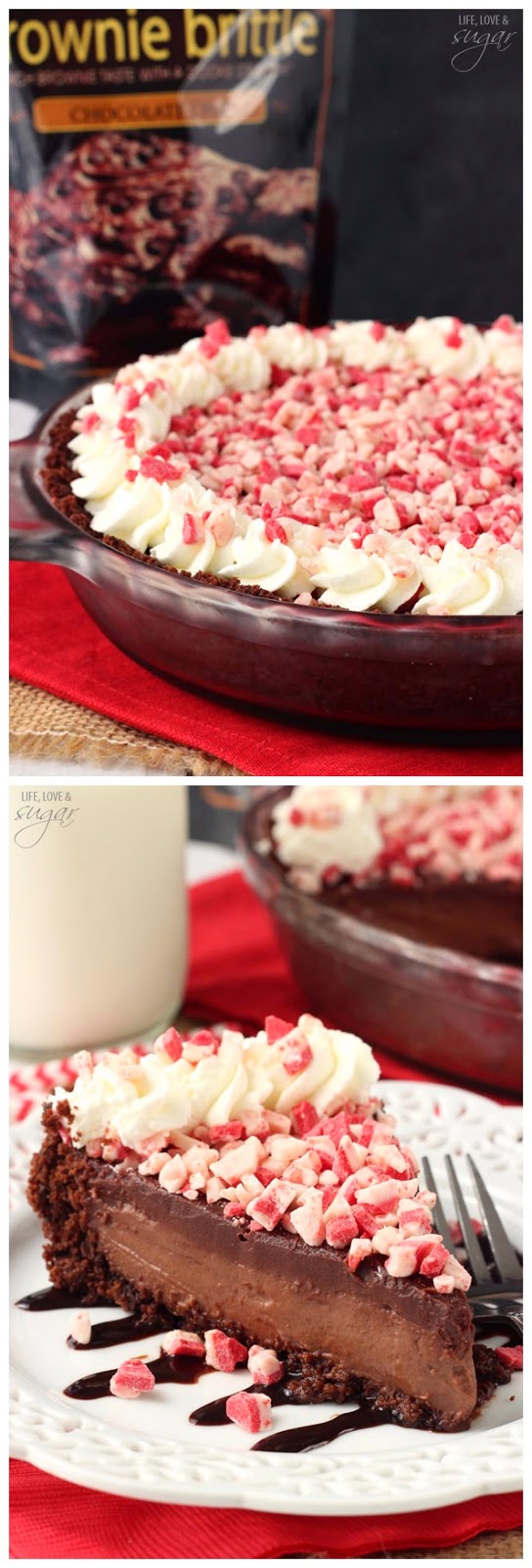 Brownie Brittle Peppermint Chocolate Pie Don't Eat Them All