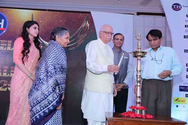 Savitri Devi Jindal,Srishti Rai Jindal,Shri L k Advani,Jayant Sinha, Suresh Prabhi (L to R) lighting the lamp for 3rd Travel and Hospitality award show.-1jpg Savitri Devi Jindal,Srishti Rai Jindal,Shri L k Advani,Jayant Sinha, Suresh Prabhi (L to R) lighting the lamp for 3rd Travel and Hospitality award show.-1jpg
