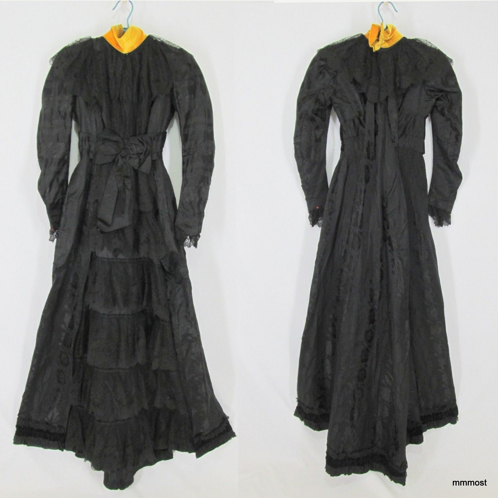All The Pretty Dresses: Late Victorian Black Silk Tea Gown