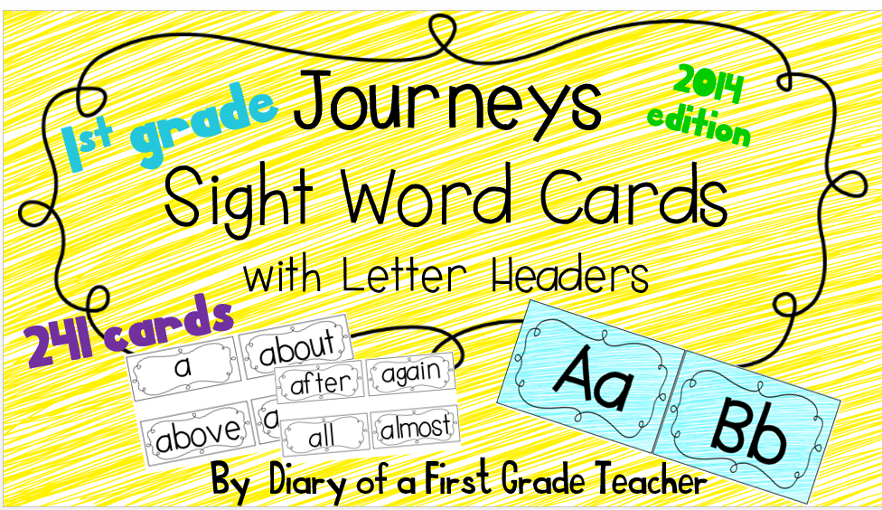 http://www.teacherspayteachers.com/Product/Journeys-2014-Sight-Word-Cards-First-Grade-1341605