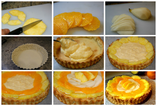 Tarta de fruta con crema pastelera