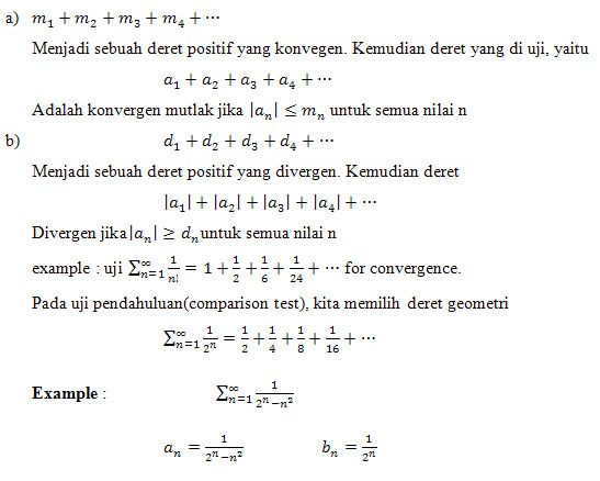 Deret Konvergen Dan Divergen Materi Siswa