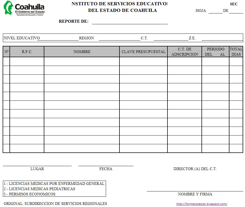 formatos en excel formato de actividades laborales