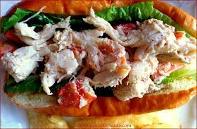 Grilled Lobster (Opt: Shrimp or Crab) Roll: choose your favorite shellfish. Few ingredients in this delicacy, the seafood flavors are the star of the dish. | Recipe developed by www.BakingInATornado.com | #recipe #seafood