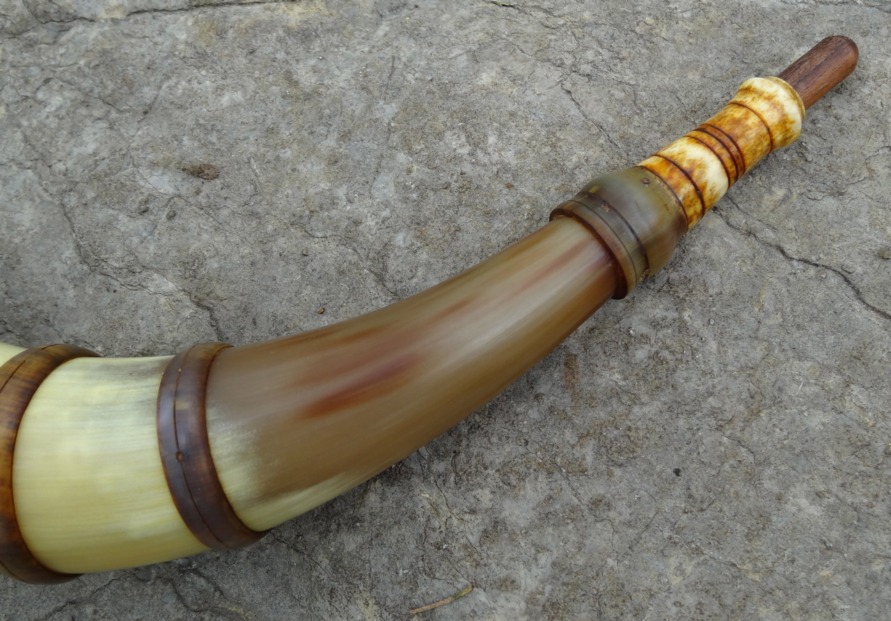 Contemporary Makers Banded Powder Horn by Billy Griner