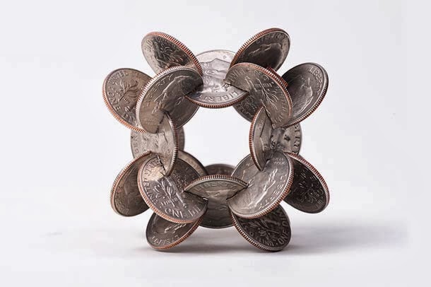 Awesome Geometric Coin Sculptures [video] - Art'einsky