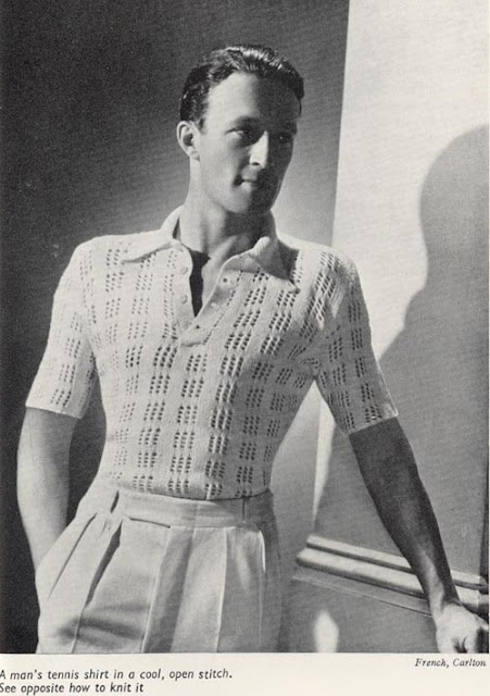 The Vintage Pattern Files: Free 1930's Men's Tennis Shirt Knitting Pattern The Vintage Pattern Files: Free 1930's Men's Tennis Shirt Knitting Pattern