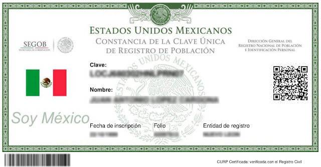 RENAPO Curp para imprimir en linea Sistema Nacional de Registro e Identidad (SID)