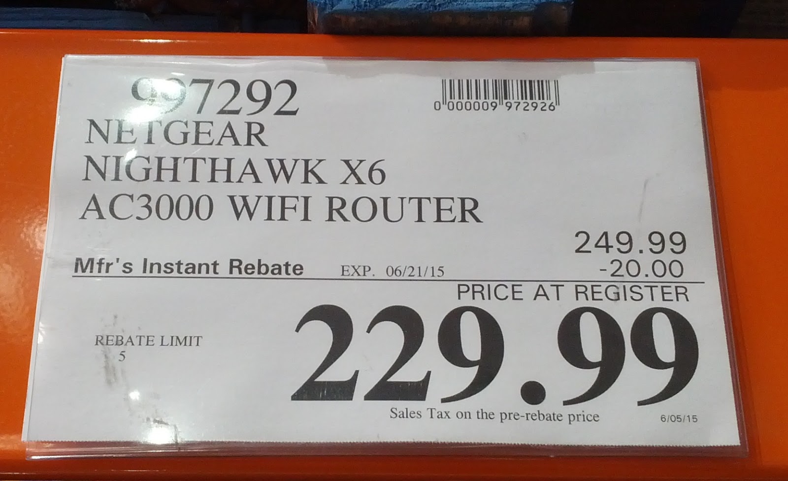 Netgear Nighthawk X6 AC3000 Wifi Router | Costco Weekender