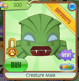 A GIF of the Creature Mask on Animal Jam.