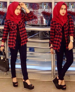 Kemeja Wanita Lengan Panjang Kotak Kotak 7 Fashion Hijab Kemeja Dan Tips Padu Padan Untuk Penampilan Cantikmu