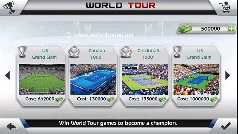 لعبة Tennis 3D مهكرة للأندرويد