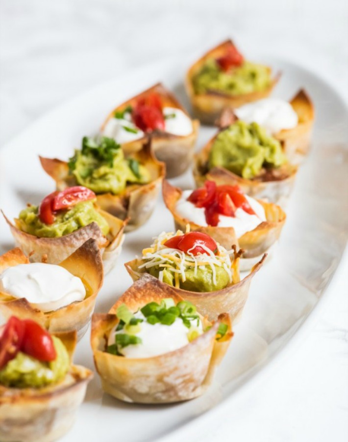 Tacos crujientes con vegetales