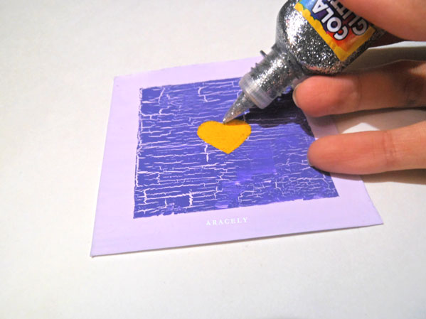 como craquelar una caja de madera morada