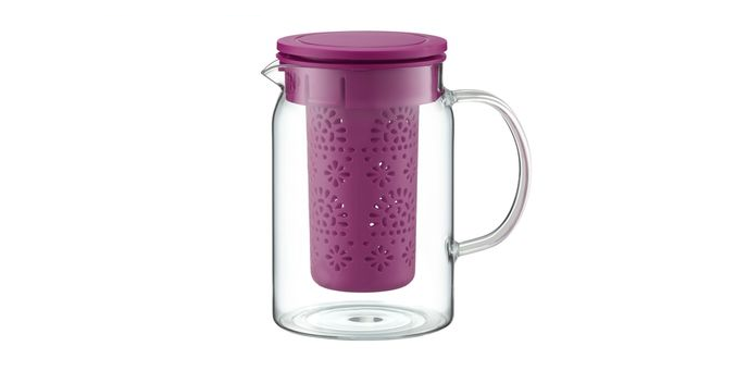 dzbanek żaroodporny z zaparzaczem Glamour 1000 ml fioletowy Ambition Konkurs