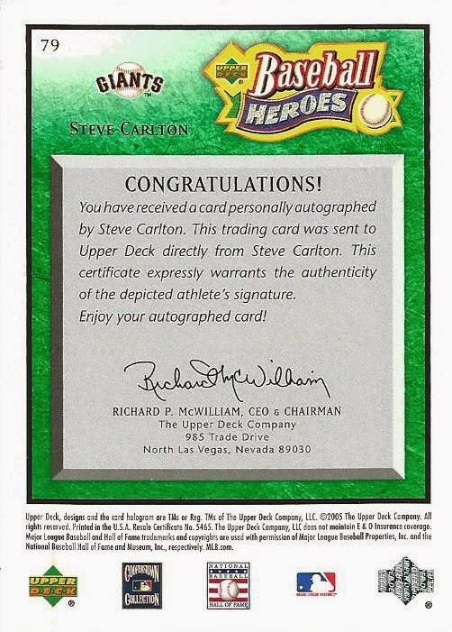 Shoebox Legends: Signature Sundays - Steve Carlton with the Giants?