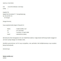 Contoh Surat Cuti Melahirkan Bagi Guru Pns Interior Design Ideas 2015