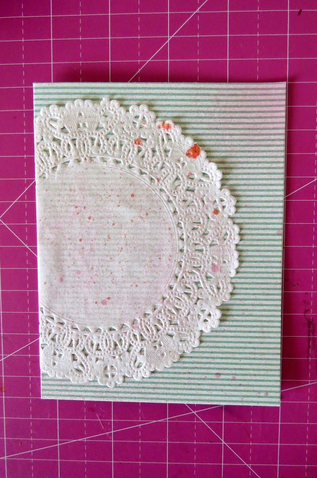 SRM Stickers Blog - Doily Thank You Card Tutorial by Shannon - #card #thanks #doilies #stickers #stitches #borders $fancy #sentiments #tutorial