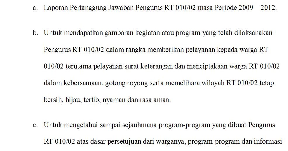 Contoh Laporan Penanggung Jawaban Sekretaris Osis Jejak Soal